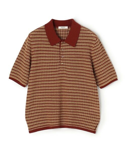 TOMORROWLAND / トゥモローランド ポロシャツ | コットンナイロンチェック ポロカラープルオーバー（46 ブラウン系）