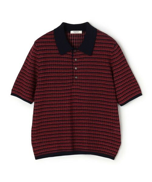 TOMORROWLAND / トゥモローランド ポロシャツ | コットンナイロンチェック ポロカラープルオーバー（68 ネイビー系）