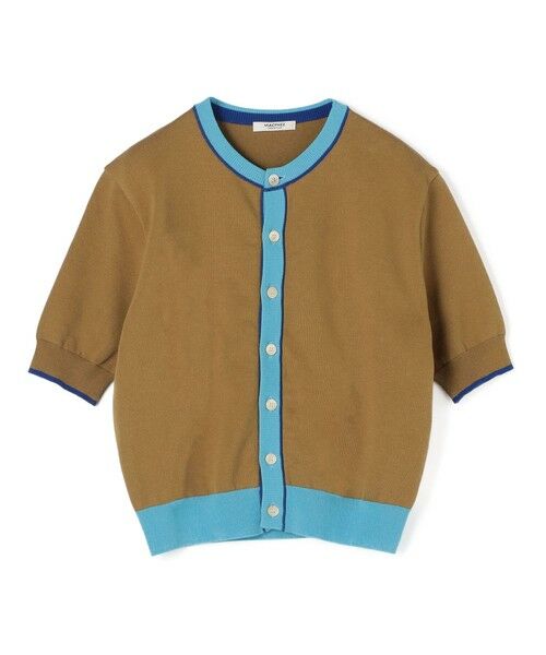 TOMORROWLAND / トゥモローランド カーディガン・ボレロ | ドライコットン ハーススリーブカーディガン（46 ブラウン系）
