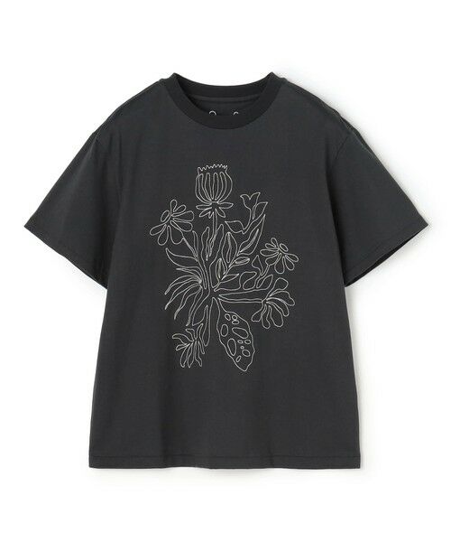 TOMORROWLAND / トゥモローランド Tシャツ | ボタニカルエンブロイダリー Tシャツ（19 ブラック）