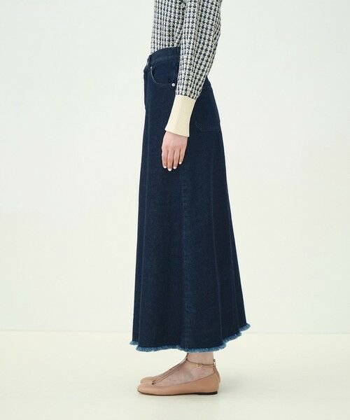 TOMORROWLAND / トゥモローランド デニムスカート | ローツイストデニム Aラインマキシスカート | 詳細3