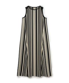 TOMORROWLAND / トゥモローランド ロング・マキシ丈ワンピース | ランダムストライプラッセル ノースリーブワンピース