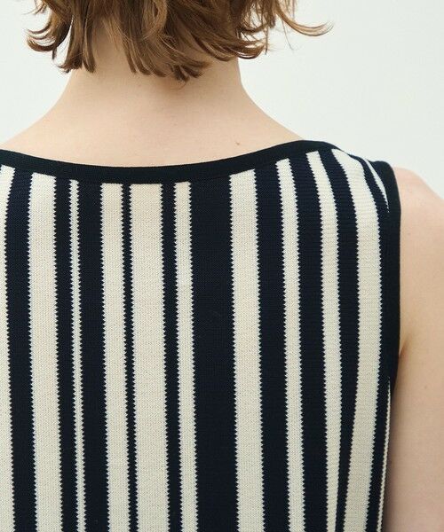 TOMORROWLAND / トゥモローランド ロング・マキシ丈ワンピース | ランダムストライプラッセル ノースリーブワンピース | 詳細5