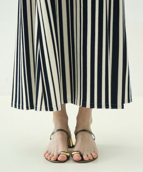 TOMORROWLAND / トゥモローランド ロング・マキシ丈ワンピース | ランダムストライプラッセル ノースリーブワンピース | 詳細7