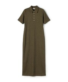 TOMORROWLAND / トゥモローランド ロング・マキシ丈ワンピース | ヘザーリブ ポロカラーワンピース