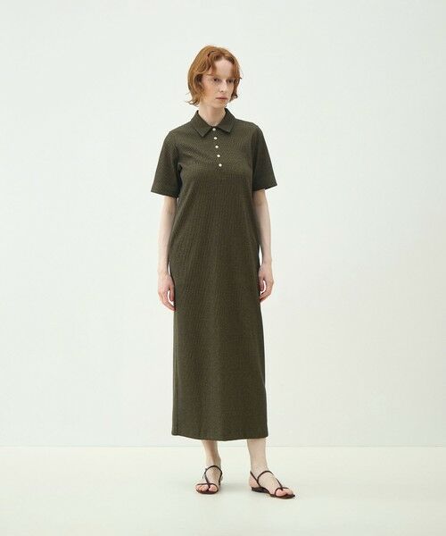 TOMORROWLAND / トゥモローランド ロング・マキシ丈ワンピース | ヘザーリブ ポロカラーワンピース | 詳細1