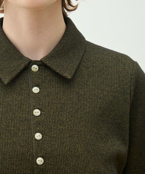 TOMORROWLAND / トゥモローランド ロング・マキシ丈ワンピース | ヘザーリブ ポロカラーワンピース | 詳細4