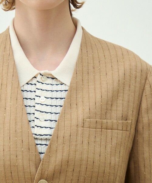 TOMORROWLAND / トゥモローランド ノーカラージャケット | シルクネップリネン ノーカラージャケット | 詳細7