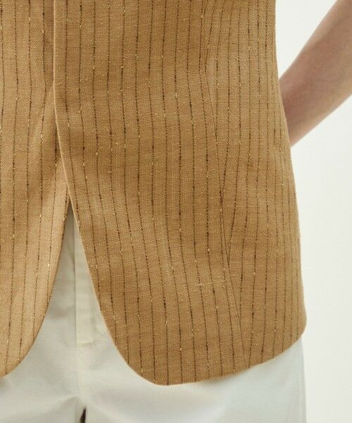 TOMORROWLAND / トゥモローランド ベスト | シルクネップリネン スクエアネックジレ | 詳細11