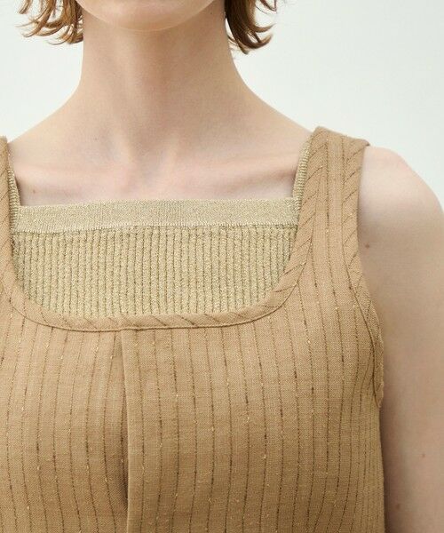 TOMORROWLAND / トゥモローランド ベスト | シルクネップリネン スクエアネックジレ | 詳細8