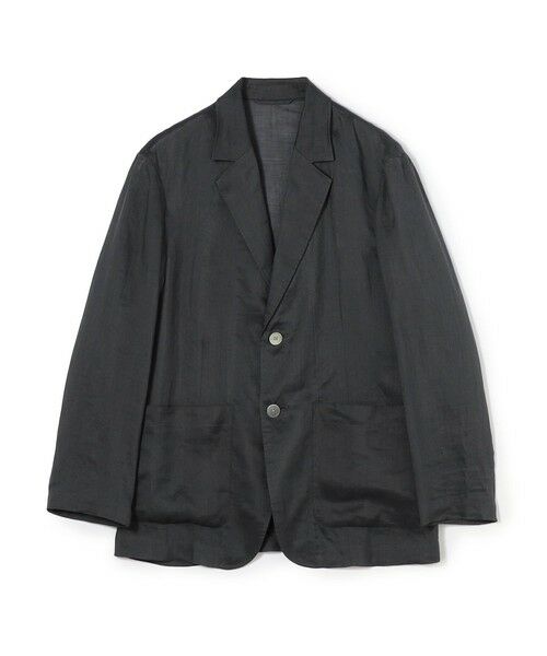 TOMORROWLAND / トゥモローランド テーラードジャケット | プレーンラミー シアージャケット（17 チャコールグレー）