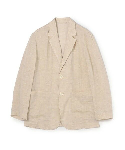 TOMORROWLAND / トゥモローランド テーラードジャケット | プレーンラミー シアージャケット（41 ライトベージュ）