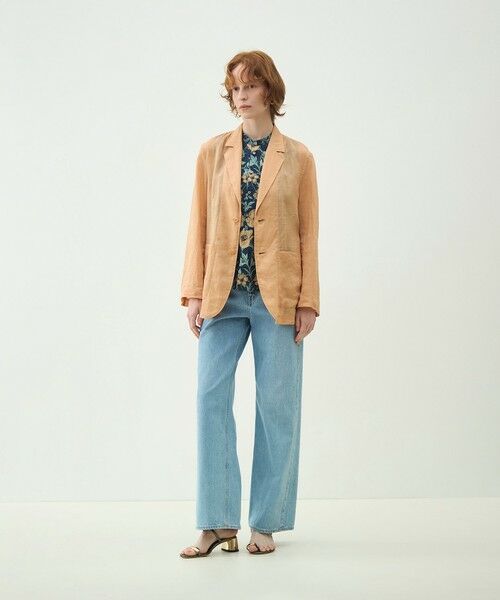 TOMORROWLAND / トゥモローランド テーラードジャケット | プレーンラミー シアージャケット | 詳細1