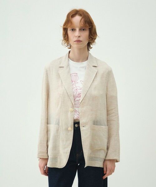 TOMORROWLAND / トゥモローランド テーラードジャケット | プレーンラミー シアージャケット | 詳細14