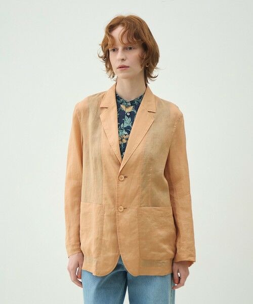 TOMORROWLAND / トゥモローランド テーラードジャケット | プレーンラミー シアージャケット | 詳細3