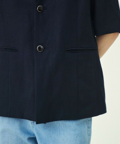 TOMORROWLAND / トゥモローランド ノーカラージャケット | 【WEB先行予約】リネンレーヨンツイル ハーフスリーブジャケット | 詳細11