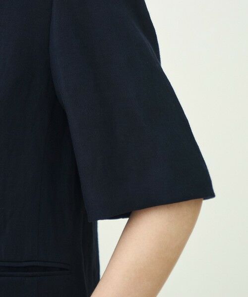 TOMORROWLAND / トゥモローランド ノーカラージャケット | 【WEB先行予約】リネンレーヨンツイル ハーフスリーブジャケット | 詳細9