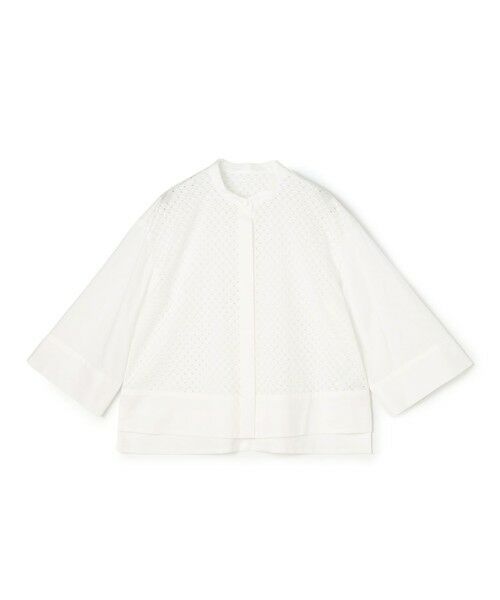 TOMORROWLAND / トゥモローランド シャツ・ブラウス | スクエアエンブロイダリー コンビネーションブラウス（11 ホワイト）