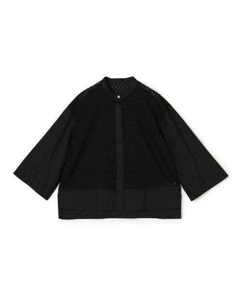 TOMORROWLAND / トゥモローランド シャツ・ブラウス | スクエアエンブロイダリー コンビネーションブラウス（19 ブラック）