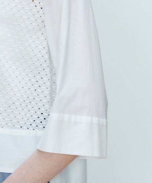 TOMORROWLAND / トゥモローランド シャツ・ブラウス | スクエアエンブロイダリー コンビネーションブラウス | 詳細7