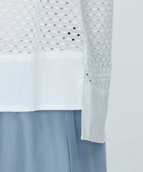 TOMORROWLAND / トゥモローランド シャツ・ブラウス | スクエアエンブロイダリー コンビネーションブラウス | 詳細8