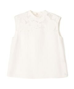 TOMORROWLAND / トゥモローランド シャツ・ブラウス | フィグリーフエンブロイダリー スタンドネックブラウス