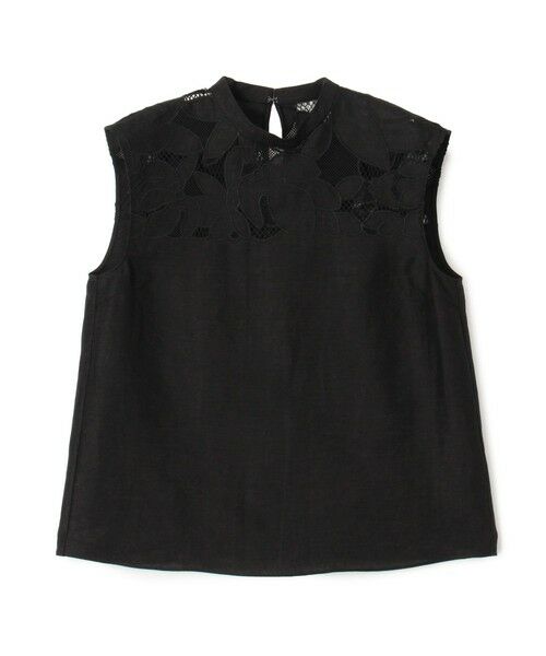 TOMORROWLAND / トゥモローランド シャツ・ブラウス | フィグリーフエンブロイダリー スタンドネックブラウス（19 ブラック）