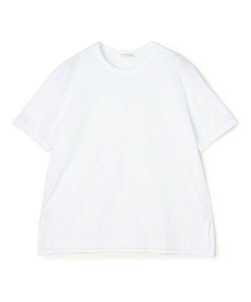 TOMORROWLAND / トゥモローランド Tシャツ | ジオメトリックカットジャージー クルーネックプルオーバー（11 ホワイト）