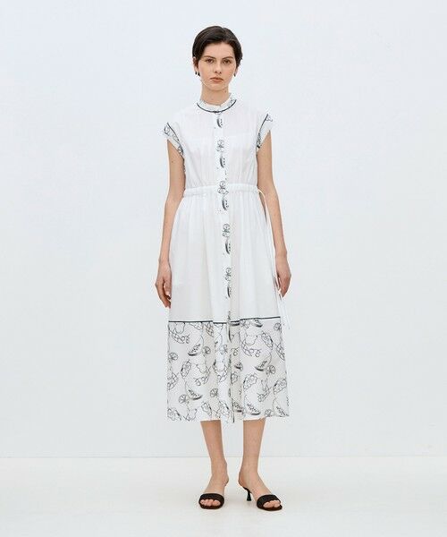 TOMORROWLAND / トゥモローランド ロング・マキシ丈ワンピース | 【WEB先行予約】フルッタエンブロイダリー タックストレートワンピース | 詳細1