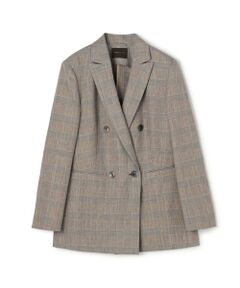 TOMORROWLAND / トゥモローランド テーラードジャケット | ブラウニーグレンチェック ダブルブレストジャケット