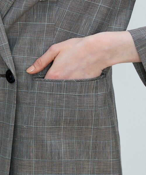 TOMORROWLAND / トゥモローランド テーラードジャケット | ブラウニーグレンチェック ダブルブレストジャケット | 詳細10