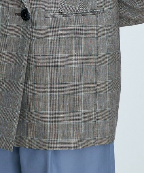 TOMORROWLAND / トゥモローランド テーラードジャケット | ブラウニーグレンチェック ダブルブレストジャケット | 詳細11