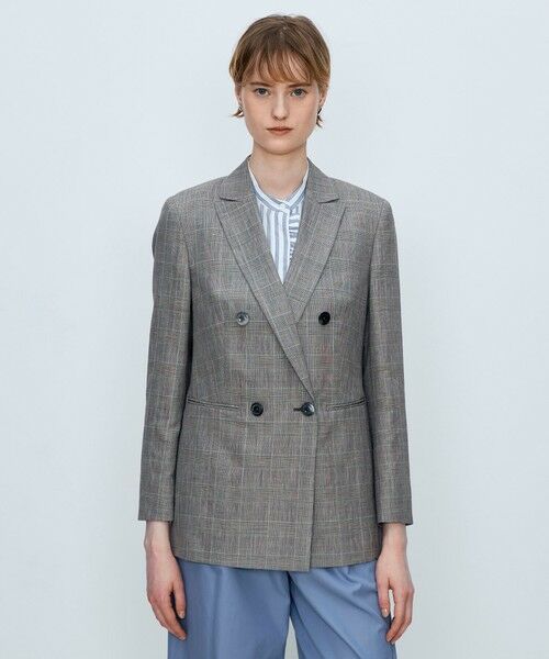 TOMORROWLAND / トゥモローランド テーラードジャケット | ブラウニーグレンチェック ダブルブレストジャケット | 詳細3