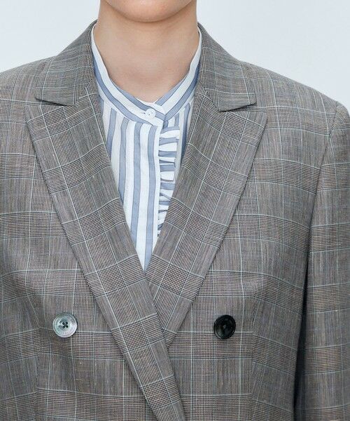TOMORROWLAND / トゥモローランド テーラードジャケット | ブラウニーグレンチェック ダブルブレストジャケット | 詳細7