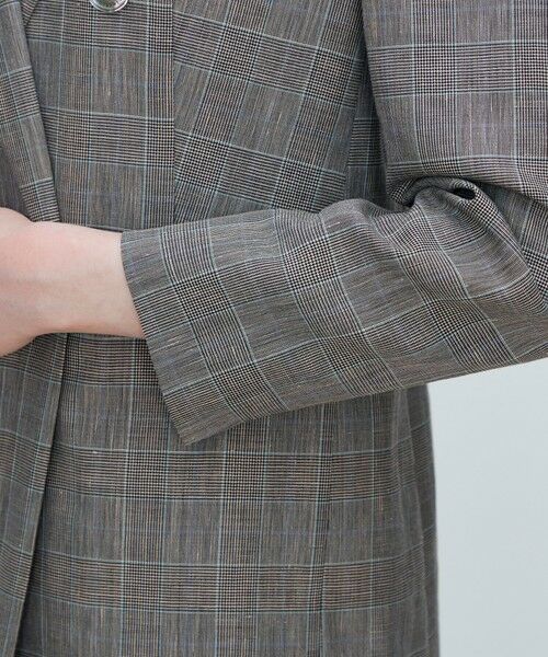 TOMORROWLAND / トゥモローランド テーラードジャケット | ブラウニーグレンチェック ダブルブレストジャケット | 詳細9