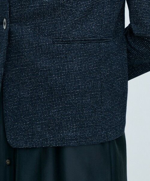 TOMORROWLAND / トゥモローランド ノーカラージャケット | メランジジャージー キザミカラージャケット | 詳細11