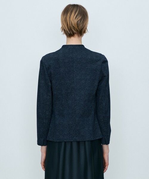 TOMORROWLAND / トゥモローランド ノーカラージャケット | メランジジャージー キザミカラージャケット | 詳細5