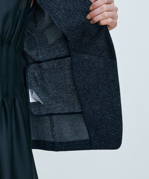 TOMORROWLAND / トゥモローランド ノーカラージャケット | メランジジャージー キザミカラージャケット | 詳細6