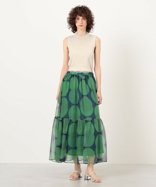 TOMORROWLAND / トゥモローランド ロング・マキシ丈スカート | エクリプスプリント スィングスカート | 詳細1