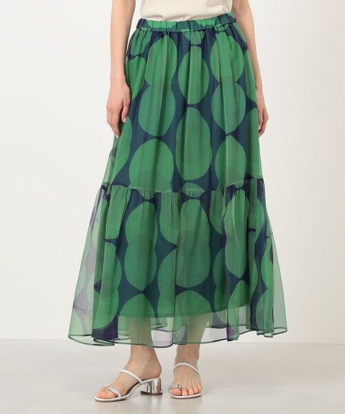 TOMORROWLAND / トゥモローランド ロング・マキシ丈スカート | エクリプスプリント スィングスカート | 詳細2