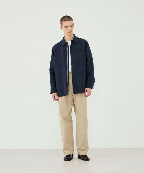 TOMORROWLAND / トゥモローランド ブルゾン | マリンカナパストライプ ジップアップシャツブルゾン | 詳細1