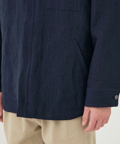 TOMORROWLAND / トゥモローランド ブルゾン | マリンカナパストライプ ジップアップシャツブルゾン | 詳細10