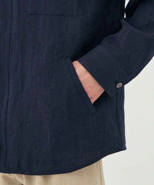 TOMORROWLAND / トゥモローランド ブルゾン | マリンカナパストライプ ジップアップシャツブルゾン | 詳細9