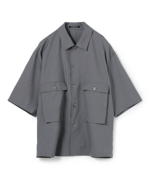 TOMORROWLAND / トゥモローランド シャツ・ブラウス | ウォッシャブルトロピカル ハーフスリーブシャツ（17 チャコールグレー）
