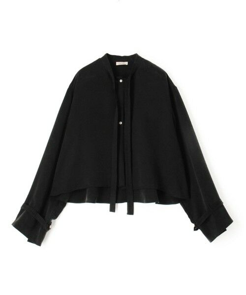 TOMORROWLAND / トゥモローランド シャツ・ブラウス | フィブリルキュプラポリ クロップドリラックスブラウス（19 ブラック）
