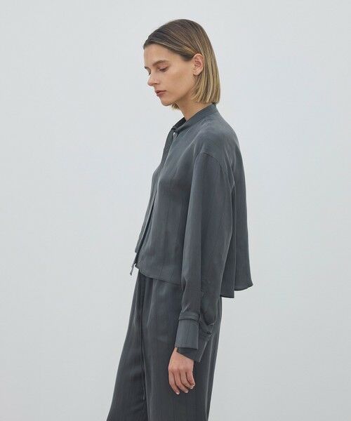 TOMORROWLAND / トゥモローランド シャツ・ブラウス | フィブリルストライプ クロップドリラックスブラウス | 詳細3