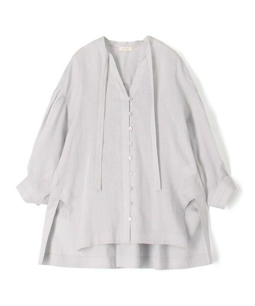 TOMORROWLAND / トゥモローランド シャツ・ブラウス | 【WEB先行予約】 リネンラミーシルク ミドルパフスリーブブラウス（61 ライトブルー）