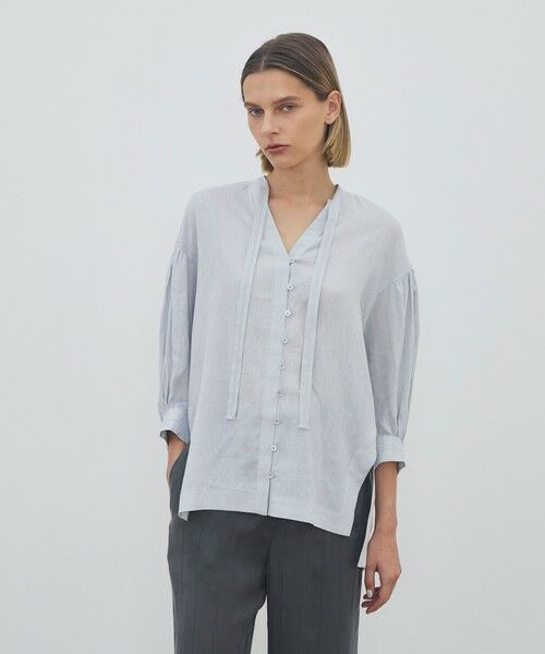 TOMORROWLAND / トゥモローランド シャツ・ブラウス | 【WEB先行予約】 リネンラミーシルク ミドルパフスリーブブラウス | 詳細2