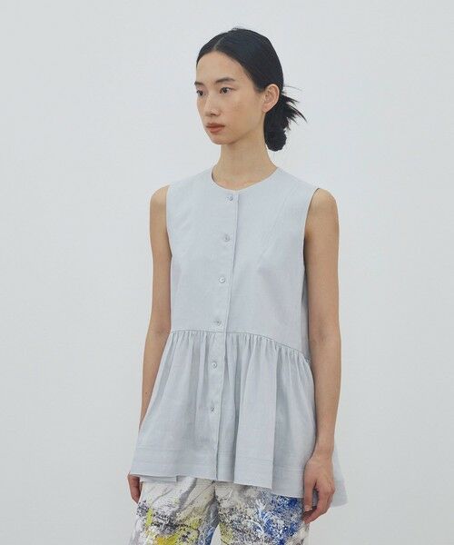 TOMORROWLAND / トゥモローランド シャツ・ブラウス | 【WEB先行予約】リネンラミーシルク ギャザーペプラムブラウス | 詳細2