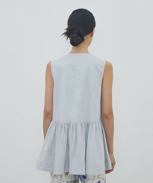 TOMORROWLAND / トゥモローランド シャツ・ブラウス | 【WEB先行予約】リネンラミーシルク ギャザーペプラムブラウス | 詳細4